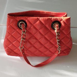 kate spade Maryanne orange quilted purse small